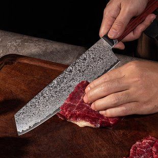 Нож шеф-повара кованый Bohmann Damascus DK-LF 3010 Kiritsuke &mdash; 20 см из японской стали (67 слоев), эргономичная рукоять