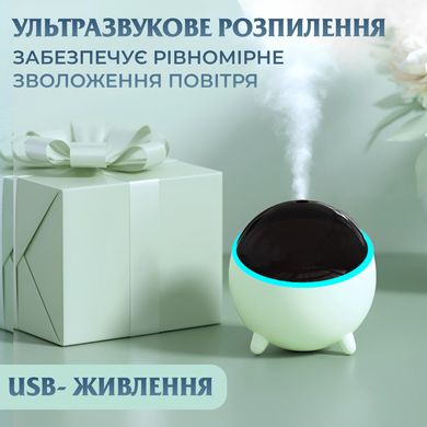 Зволожувач повітря для дому портативний USB 300 мл ароматичний дифузор з підсвічуванням Зелений