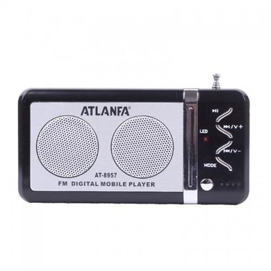 Колонка портативна з MP3 USB та FM-радіо Atlanfa AT-8957 - 2 динаміка