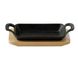 Гриль-панель чугунная на деревянной подставке Bergner MasterPro Cook & share (BGMP-3807-4) - 17х10х2.5см