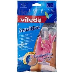 Рукавички Vileda Sensitive для делікатних робіт, розмір L (1 пара) (4003790006890)