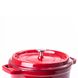 Кокотница чугунная с эмалированным покрытием 3 л диаметр 23 см красный