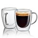 Набір скляних чашок з подвійними стінками для кави та напоїв Edenberg EB-19541 - 220мл/2шт