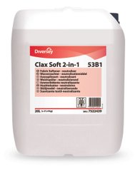 Нейтралізатор-пом'якшувач для прання тканин CLAX SOFT 2-IN-1 53B1 20L W678 DIVERSEY - 20л (7522643)