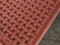 Ячеистый резиновый ковер Политех - 12х900х1500мм, коричневый
