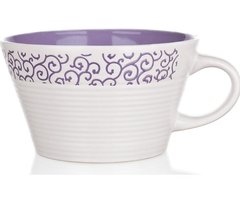 Чашка Banquet Deco 60220033V - 480 мл, фиолетовая, фиолетовый