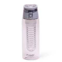 Спортивна пляшка для води з пластику Kamille KM-2303SR - 660 мл, Сіра