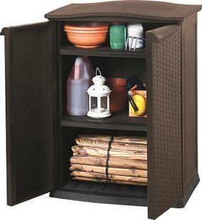 Ящик для хранения KETER RATTAN STYLE - BASE SHED Compact Garden 230 л, Коричневый