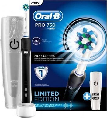 Зубна щітка для дорослих Braun Oral-B Pro 750 CrossAction (D16.513.UX Black)