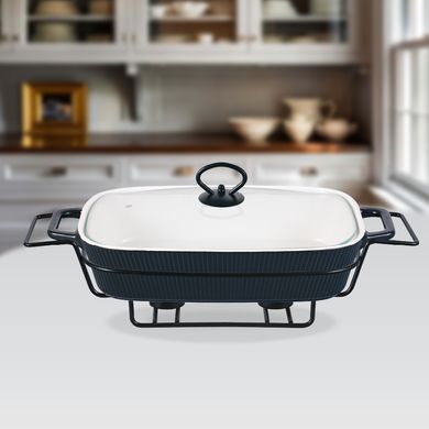 Мармит прямоугольный настольный керамический MAESTRO MR-11460-73 - 1.8 л/черный