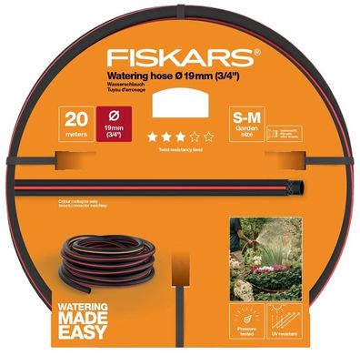 Шланг для поливу Fiskars Q3 (1027109) - 20 м, 3/4", 19 мм