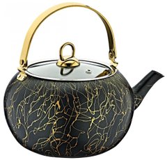 Чайник з антипригарним покриттям OMS 8217-XL - 3 л, чорний із золотистим