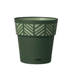 Горшок с резервуаром для автополива Stefanplast OPERA Orfeo 94602 - 30 x 29 см, темно-зеленый/светло-зеленый