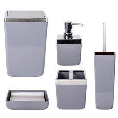 Набор аксессуаров в ванную комнату Prima Nova TOSCANA (SAS01-07) - серый