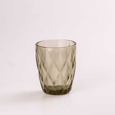 Склянка для напоїв фігурна гранована з товстого скла набір 6 шт Зелений
