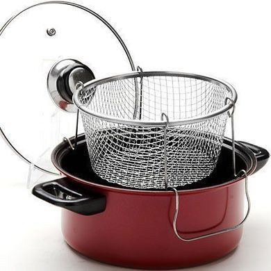 Кастрюля-фритюрница Bohmann BH 1029-03 (24 см) с корзиной для фри антипригарное покрытие