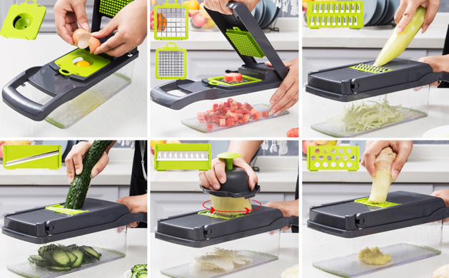 Овощерезка-измельчитель Veggie Slicer 14 в 1 с контейнером