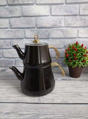 Чайник двойной (1,2/2,2л) с антипригарным покрытием OMS Collection(Турция) 8203-L чёрный