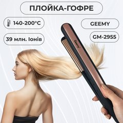 Утюжок гофре керамический профессиональный до 200 градусов 45 Вт, утюжок для волос GEEMY GM-2955