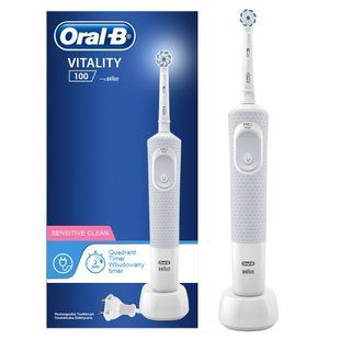 Электрическая зубная щетка Braun Oral-B Vitality D100 PRO Sensitive Clean White