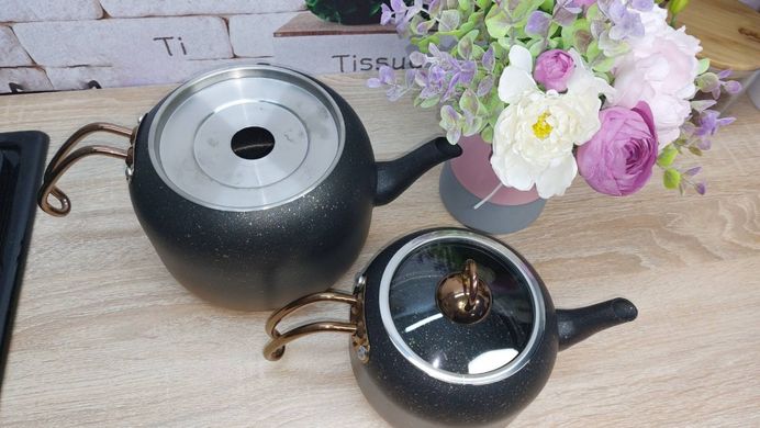 Двухярусный чайник OMS 8250-L-Bronze - 1,2л\2,5 л, бронзовый