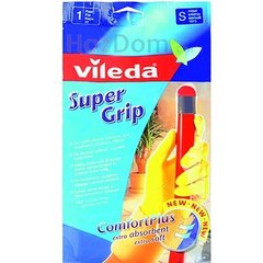 Перчатки Vileda Super Grip, размер S(1 пара) (4023103092600)