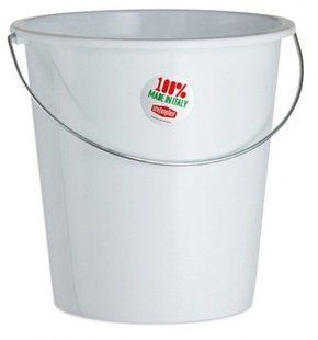 Ведро с ручкой Stefanplast Linea 221000 - 10л, белое