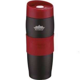 Термокружка Peterhof PH-12419 black-red бордовая - 400 мл