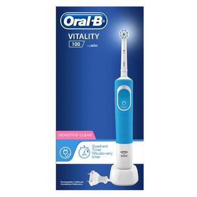 Электрическая зубная щетка Braun Oral-B Vitality D100 PRO Sensitive Clean Blue