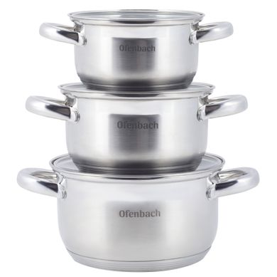 Набор посуды Ofenbach 6 предметов из нержавеющей стали KM-100002