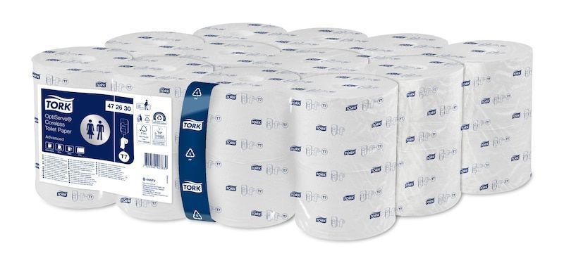 М'який безстержневий туалетний папір 2-шаровий Tork OptiServe&reg; 472630 - 820 аркушів, 112 м
