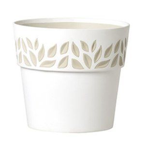Горшок Stefanplast OPERA Cloe 94250 - 20 x 17 см, белый/травертин