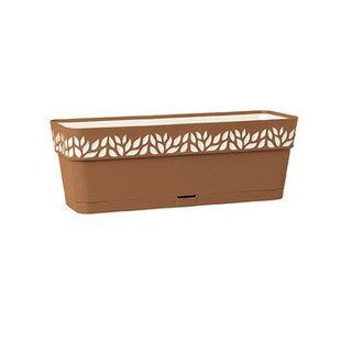 Горшок Stefanplast балконный прямоугольный OPERA Cloe 94401 - 9,5л, террактовый/ваниль