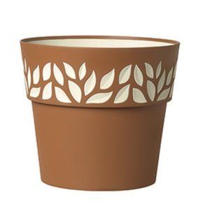 Горшок Stefanplast OPERA Cloe 94251 - 20 x 17 см, террактовый/ваниль