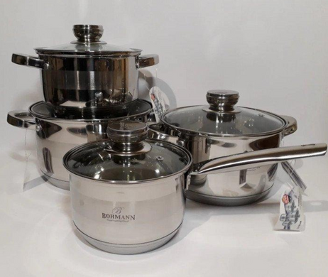 Набор 3х кастрюль с ковшиком Bohmann BH 08-475 - 8 пр