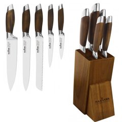 Набір ножів у дерев'яній колоді Maxmark MK-K09 - 6 ін.