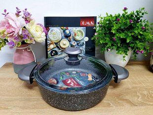 Сотейник 2,75 л (24 х 7,5 см) з антипригарн.гранітним покриттям, OMS. Collection (Туреччина) 3310-24 сірий