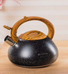 Чайник сферичної форми для плити Edenberg EB-8837 - 3 л, чорний мармур