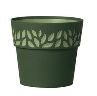 Горшок Stefanplast OPERA Cloe 94252 - 20 x 17 см, темно-зеленый/светло-зеленый