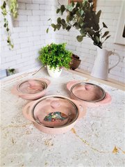 Набір посуду (омлетниці) 6 (3/3) опція O.M.S. Collection (Туреччина) 3015 рожевий