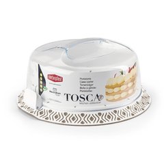 Тортівниця біло-коричнева Stefanplast Tosca (55850) - 37 см