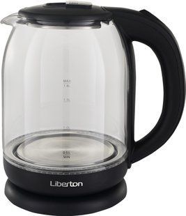Чайник электрический стеклянный с подсветкой Liberton LEK-6808 - 1.8 л, 1500 Вт