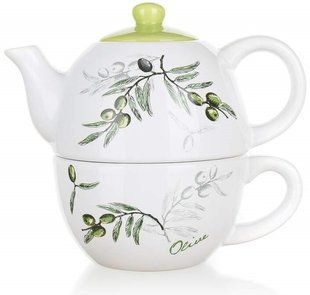 Чайник з чашкою Banquet Olives 60ZF1124OL - 330 мл