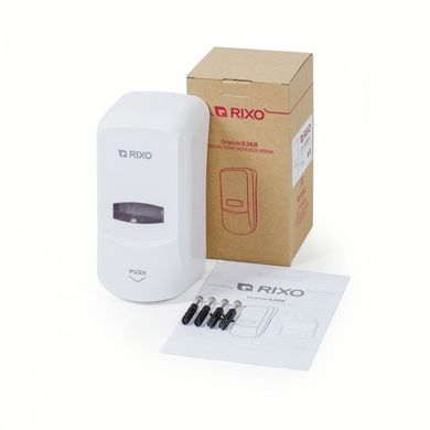 Дозатор наливного рідкого антисептика та дезінфікуючих засобів Rixo Grande S368WS - 0,6л.