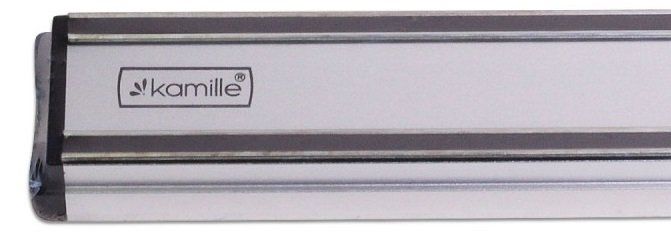 Держатель магнитный для ножей Kamille 1058 - 46.5х4.5х2 см, Серый