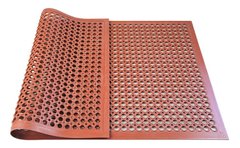 Ячеистый резиновый ковер Политех - 12х900х1500мм, красный