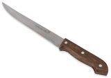 Нож разделочный из нержавеющей стали с деревянными ручками Kamille KM5307 - 19 см