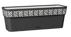 Горшок Stefanplast балконный прямоугольный OPERA Orfeo 94953 - 9,5л, графит/светло-серый