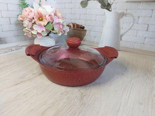 Сотейник з алюмінію з антипригарн.покр.26х8см/3,65 л, кришка: скло. OMS Collection (Туреччина), 3320