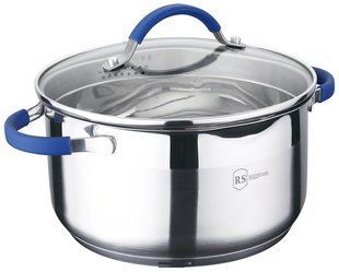 Каструля зі зливом та зі скляною кришкою Rainstahl RS-CS 2105-18 - 2.5 л, 18 см